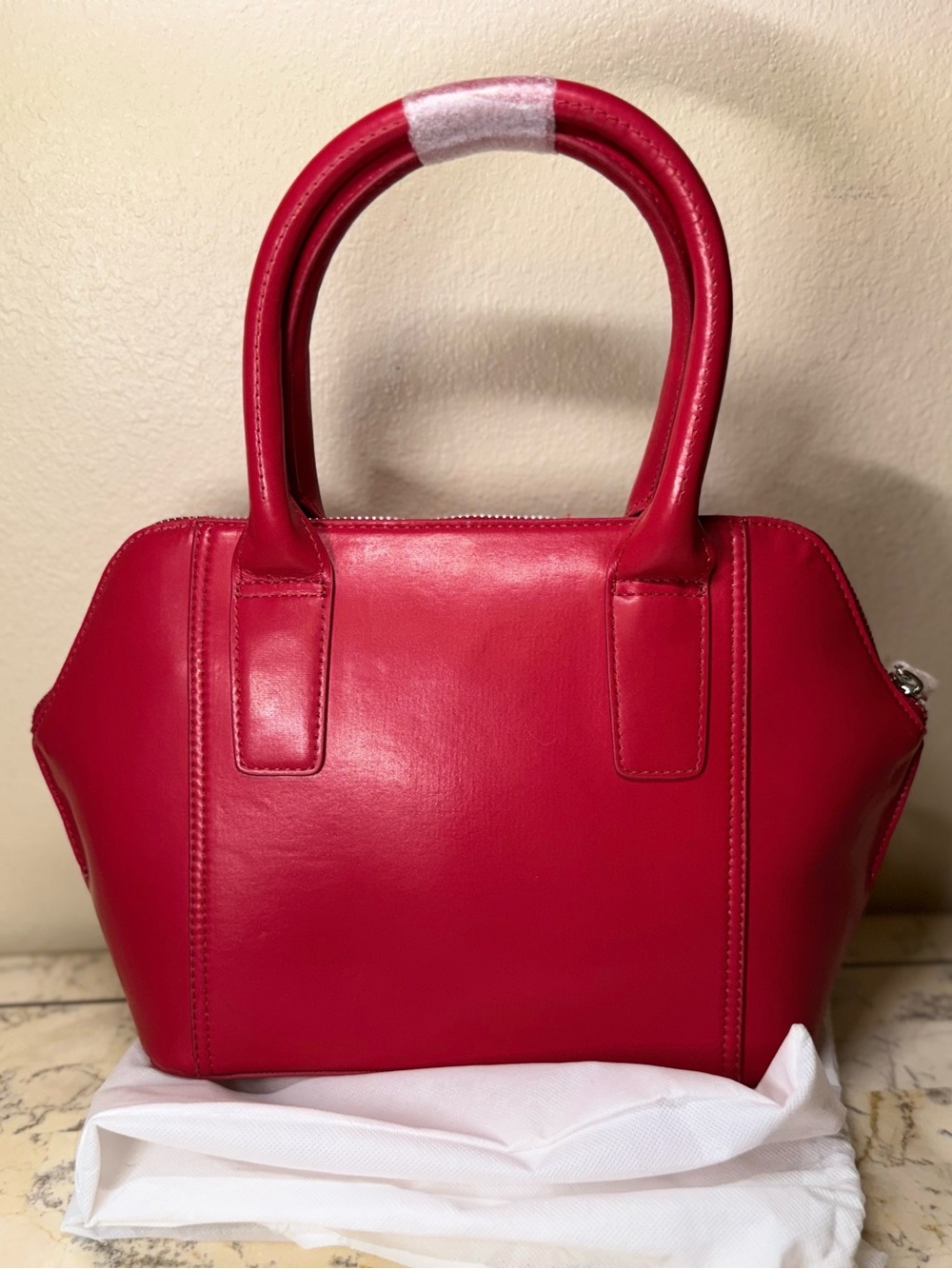 Jessica Moore Red Leather Tote Bag- crossbody - Picture 3 of 10